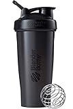 BlenderBottle Classic Loop Shaker mit BlenderBall, optimal geeignet als Eiweiß Shaker, Protein Shaker, Wasserflasche, Trinkflasche, BPA frei, skaliert bis 600 ml, 820 ml, schwarz