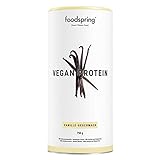 foodspring Vegan Protein Pulver, Vanille, 750g, Veganes Protein aus Erbsen, Kichererbsen, Hanf & Sonnenblumen, Pflanzenkraft zum Muskelaufbau