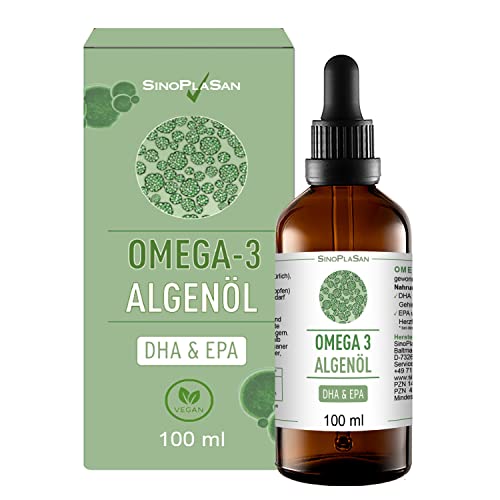 Omega 3 Algenöl mit 998mg DHA & 535mg EPA pro 2.5ml, DIE VEGANE ALTERNATIVE ZU FISCHÖL, mit allen Analysen