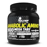 OLIMP- Anabolic Amino 9000 Mega Tabs (300 Kapseln). Hochwertiges Nahrungsergänzungsmittel mit einer großen Menge der wichtigsten Aminosäuren und Proteine