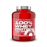 Scitec Nutrition 100% Whey Protein Professional mit extra zusätzlichen Aminosäuren und Verdauungsenzymen, glutenfrei, 2.35 kg, Erdbeere