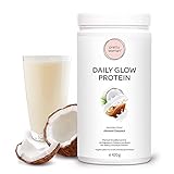 pretty woman® Daily Glow Eiweiss Protein Pulver für Frauen „Almond Coconut“ 420 g / Low Carb Shake mit Vitaminen & Mineralien, Biotin & Folsäure - nur 0,5g Zucker pro Portion