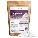 L-Carnitin Pure - 300 g reines Pulver ohne Zusätze - 100% L-Carnitin Tartrat - 100 Portionen mit 3000 mg Carnitinpulver - Laborgeprüft - Vegan - Hochdosiert - Premium Qualität