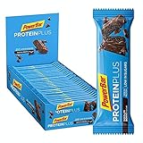 PowerBar Protein Plus Riegel mit nur 107 Kcal - Low Sugar Eiweissriegel, Fitnessriegel mit Ballaststoffen - Chocolate-Brownie (30 x 35g)