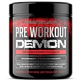 Pre Workout Demon - Pre Workout Booster mit Vitamin B12 was zur Verringerung von Müdigkeit & Ermüdung beiträgt - Mit Koffein, Beta Alanin und Glutamin (Beerengeschmack - 320g - 40 Portionen)